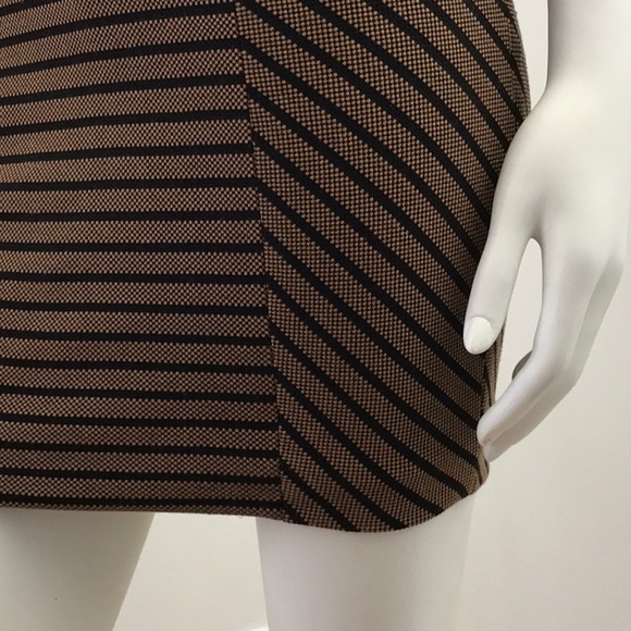 Ark & Co Brown Black Geo Print Strapless Dress S - Picture 4 of 8